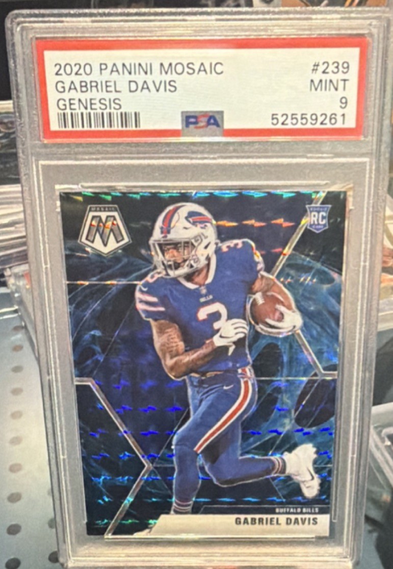 Panini 2020 Mosaic Rookies Gabriel Davis Genesis Mosaic Prizm #239 PSA 9 Bills