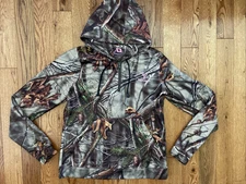 Women Sz Med HUNTWORTH 1/4 Zip Camo Hoodie Pouch Pocket Fleece Lined NWOT!!