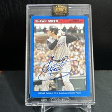 1/1 SHAWN GREEN BLUE FORTUNE AUTO 2022 Topps Archives Signature 2006 TOPPS #91 !