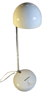 Tensor Model 650 Space Age Desk Lamp White Dome Chrome Telescoping Retro Modern
