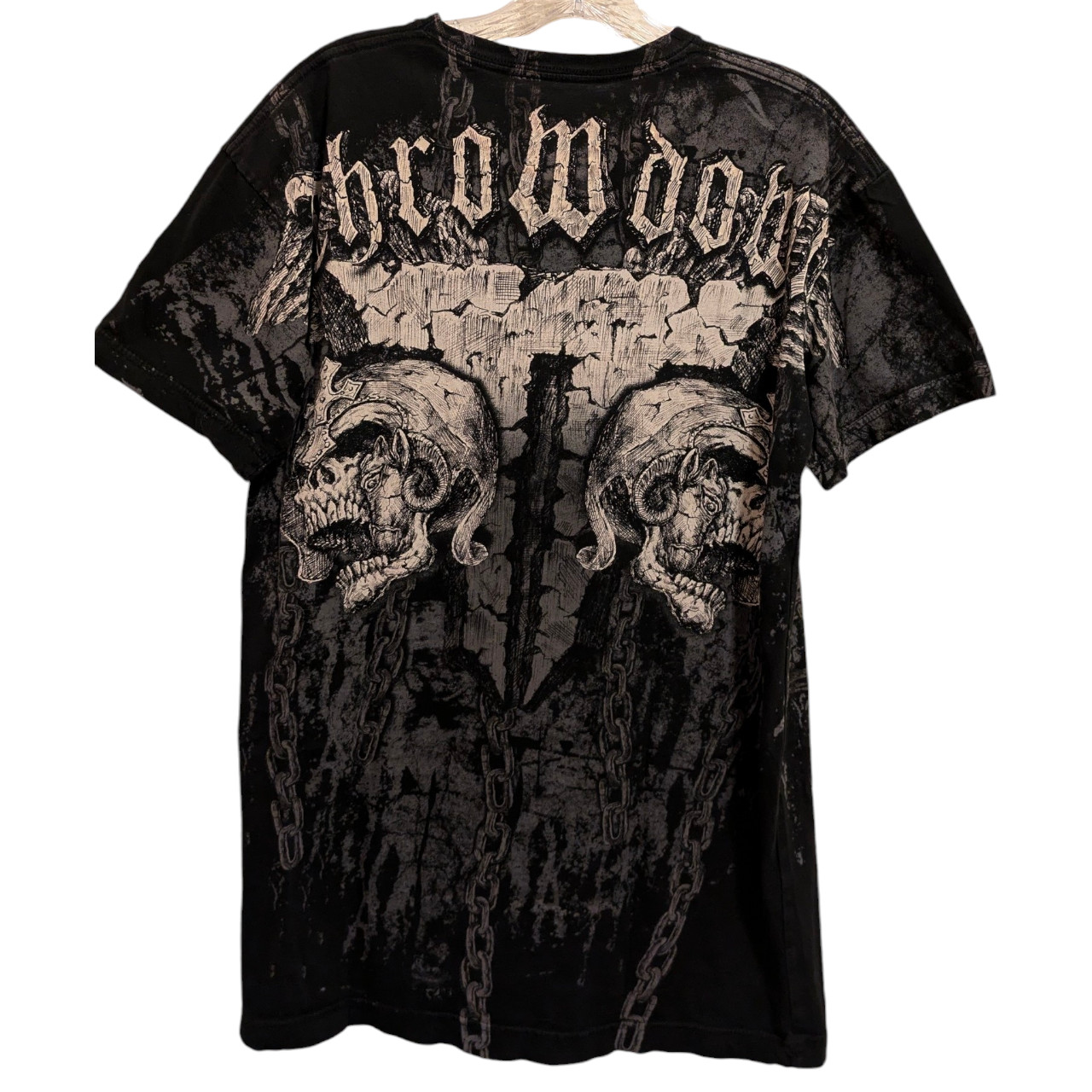 THROWDOWN by Affliction Double Skull 2 Chains Muz… - image 2