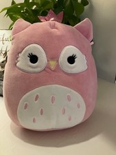 Bri Queen The Pink Owl Authentic Kellytoy Squishmallows. 8" Plush