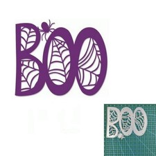 Metal Cutting Dies Die Halloween BOO Decoration Scrapbook Paper Craft Stencils