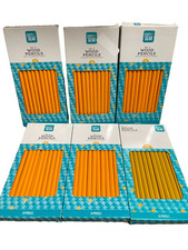 LOT OF 6 Pen Gear  2 HB WOOD Pencils Unsharpened Yellow 24 Packs OFFICE SCHOOL