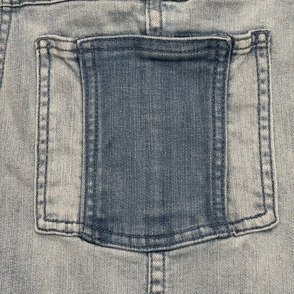 Mono con tirantes para mujer American Rag denim talla 11 azul parches desgastados hippie Foto 3 de 4