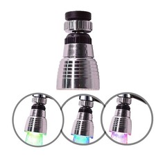 Swivel 3-Color Temperature Sensitive Gradient LED Water Faucet Light 1 Pack