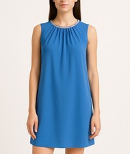 3.1 Phillip Lim for Target Women’s Blue Shift Mini Dress XS Jeweled Neck Chic