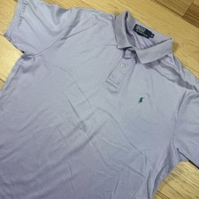 Ralph Lauren Polo Shirt Mens XL Purple Violet Cotton Soft Touch USA Made