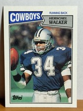 1987 Topps HERSCHEL WALKER rookie card RC Crease-Free 264 Dallas Cowboys NM-MT+. rookie card picture