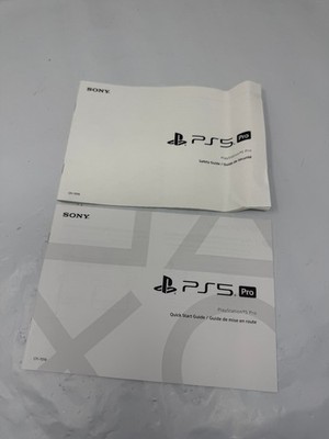 Sony PlayStation 5 PS5 Pro Quick Start Guide + Safety Guide White Manuals
