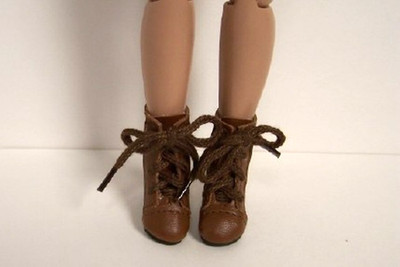 Brown LaceUp Lace Up Boots Doll Shoes For 12'' Marley Wentworth (Debs)