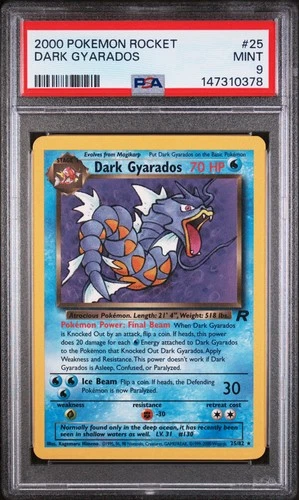 2000 POKEMON ROCKET #25 DARK GYARADOS PSA 9