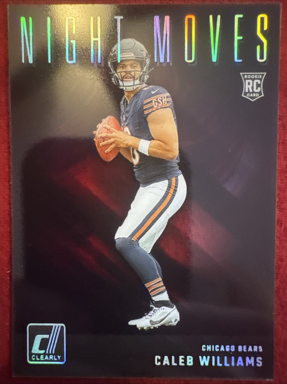 2024 Panini Clearly Donruss Caleb Williams Night Moves Rookie CASE HIT SSP RC