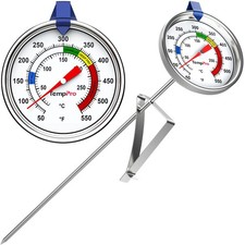 9 Inch Candy Thermometer with Pot Clip Mechanical Deep Fry Kitchen Tool