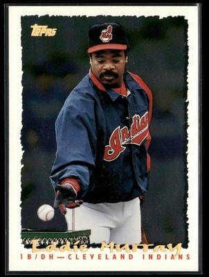 1995 Topps #196 Eddie Murray CyberStats (Spectralight)
