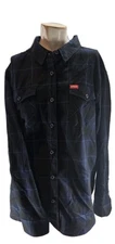 Dixxon Flannel Shirt Mens 2X Blue Black Plaid The Purpose Cholo Biker Workwear