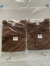 2 Tafford nurse women scrub jackets Size M New Brown Free Shipping