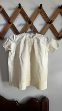 1950s Pale Yellow Button-Up Embordiary/Lace Baby Dress or Gown