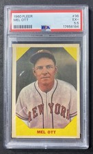 1960 Fleer #36 Mel Ott PSA 5.5 EX +