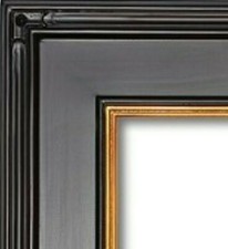 3" Black gold Ornate Classic Picture Frame Wedding Gallery PLEIN AIR M14B
