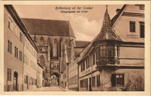 CPA AK Rothenburg Klingengasse m. Erker GERMANY (1076683) - Bild 1 von 2