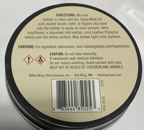 Red Wing mink oil Leather Protection, 3 oz made in the USA - Picture 2 of 2