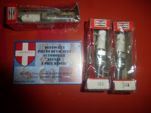 lot de 3 BOUGIES d' ALLUMAGE G63 CHAMPION ORIGINE NEUF