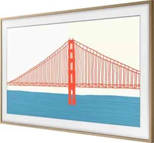 Samsung 55 inch The Frame Customizable Bezel In Modern Teak