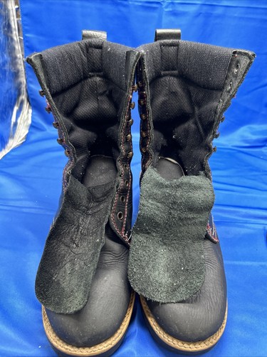 Bronx Biker Boots Styled by Dijkmans Women’s Size EU 42 US 10 Leather Red Stitch - Picture 11 of 15