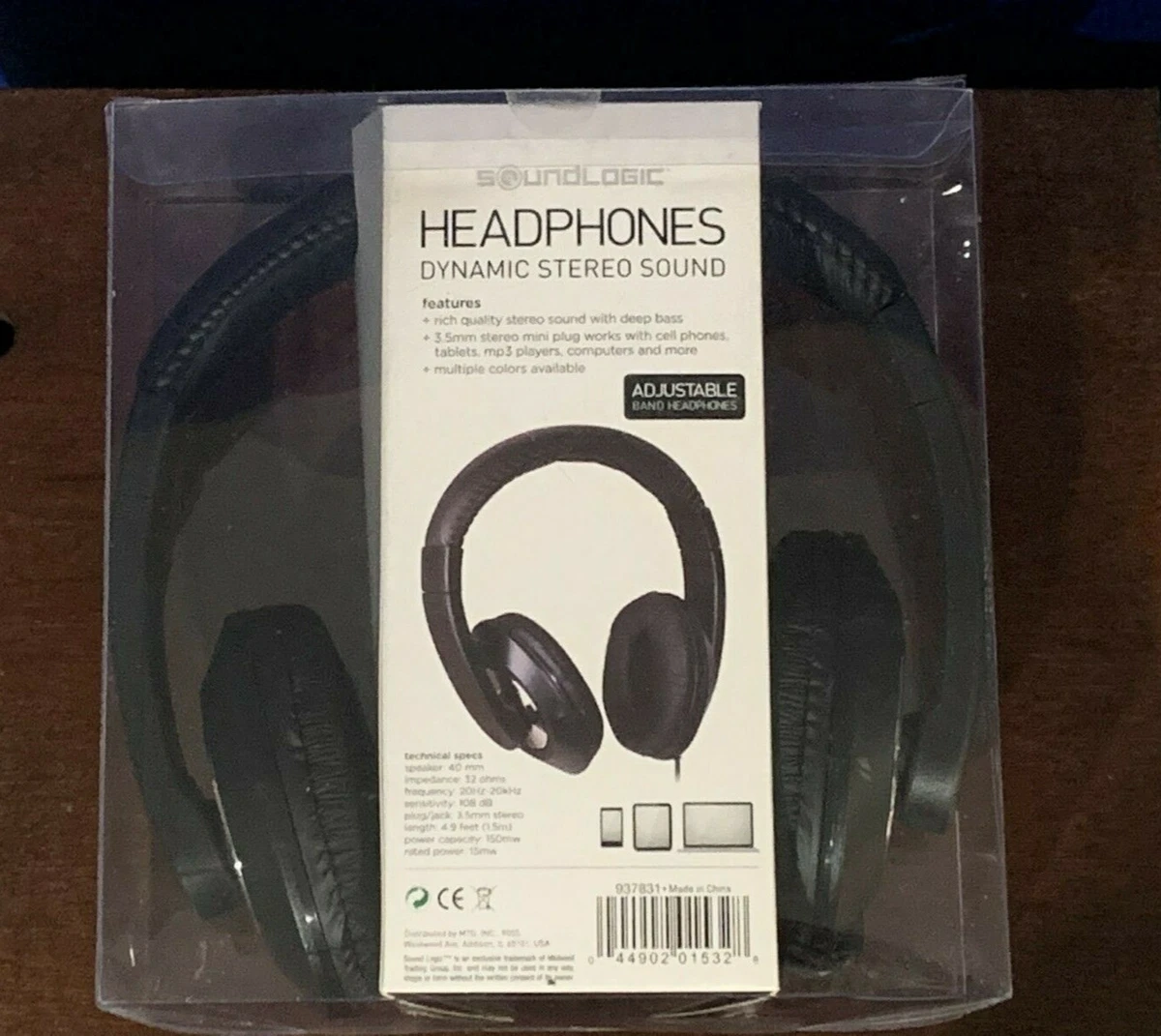 Soundlogic Dynamic Stereo Headphones Black Brand New In Box eBay