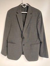 Banana Republic Blazer Mens 42 sh gray Slim Fit Smart-Weight Performance Wool
