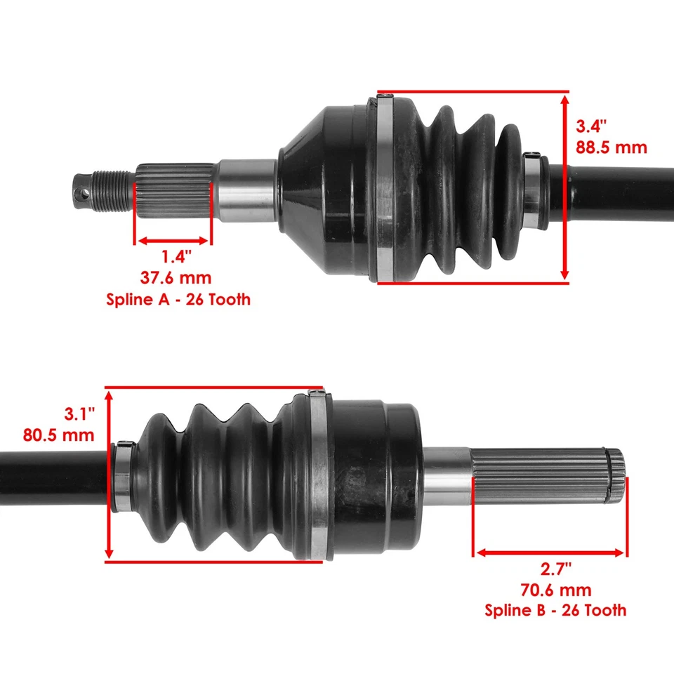 59266-0047 Eje delantero CV para Kawasaki Teryx 4 750 KRT750 2012-2013 izquierda y derecha Foto 3 de 4
