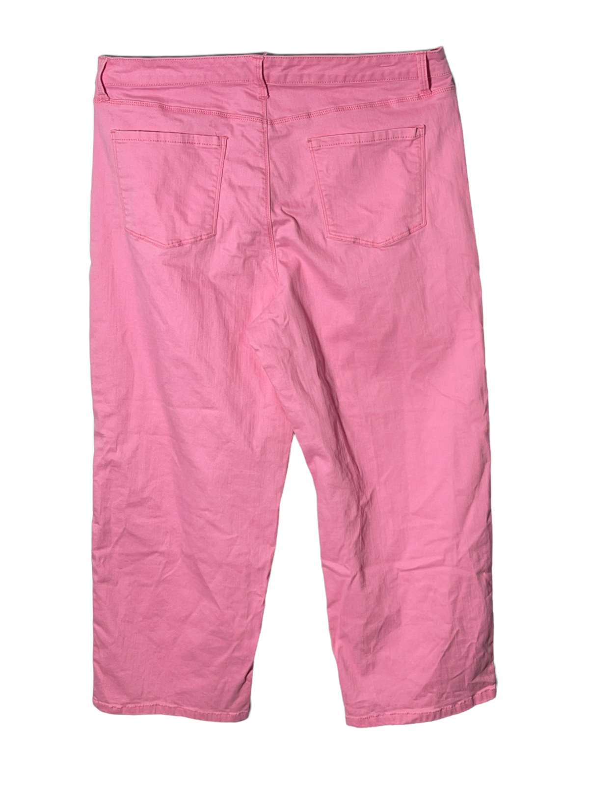 Charter Club Womens highrise straight leg pink capri jeans, 25" inseam