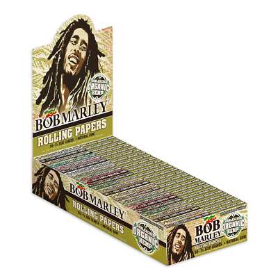 Bob Marley Rolling Papers Unbleached Organic Pure Hemp 1 1/4 (Full Display)