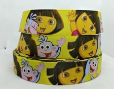SALE Dora the Explorer 1" Grosgrain Ribbon~ YOUR CHOICE 5 or 10 Yards (Cartoon)