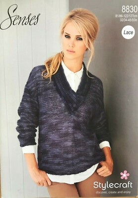 STRICKMUSTER STYLECRAFT 8830 DAMEN PULLOVER PULLI GR. 32 - 50 IN 4-FÄDIG