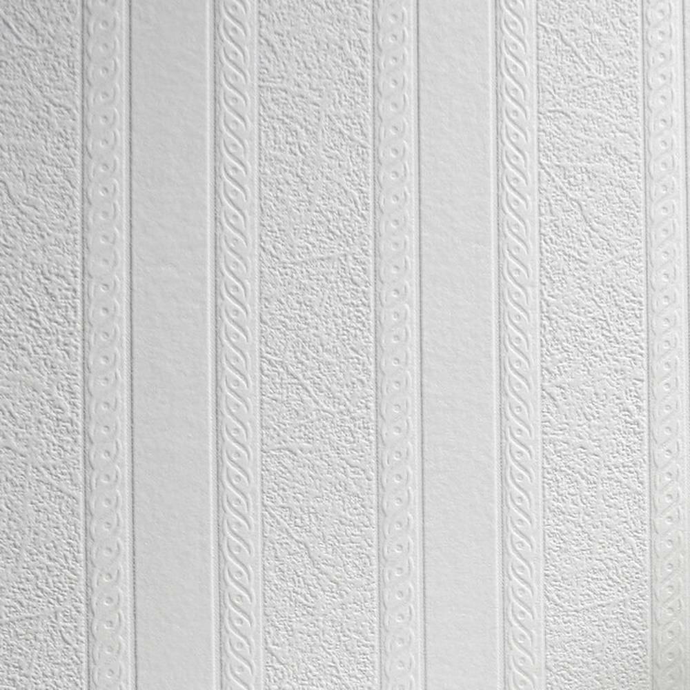 Anaglypta White Luxury Vinyl Blarney Marble Stripe Paintable Textured Wallpaper - Image 4