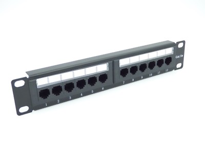 Cat5e 10'' 12 Port MINI Patchpanel Rack montierbar für ALLRACK SOHO Racks