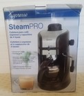 Espresso Cappuccino Machine Steam Pro Capresso 4 Cup Black Stainless  304.01