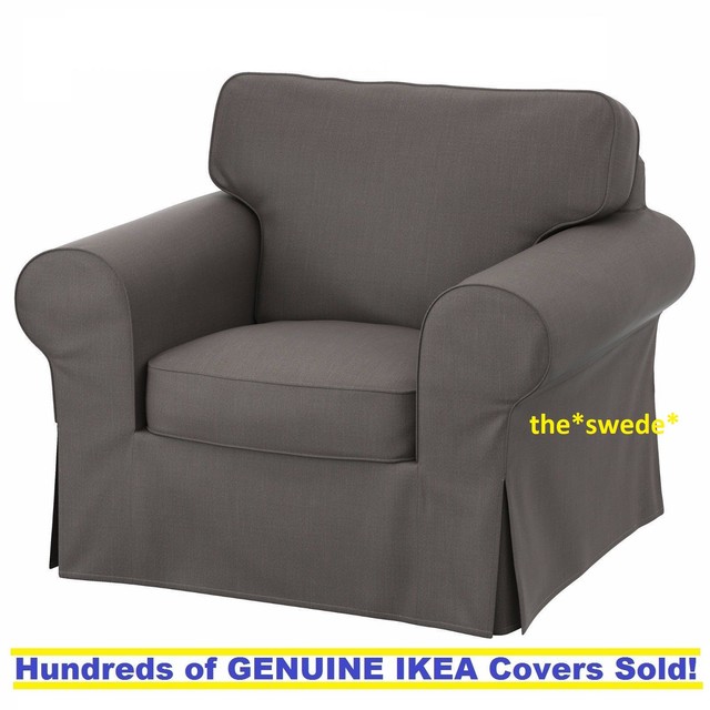 Ikea Ektorp Armchair Footstool Cover Jonsboda Brown Chair Ottoman Slipcover For Sale Online Ebay