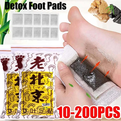 200pcs Detox Foot Patches Pads Body Toxins Feet Slimming Cleansing Herbal Patch - Picture 1 of 21
