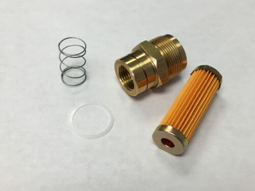 ROCHESTER QUADRAJET CARBURETOR FUEL INLET FITTING FILTER SPRING SIDE FEED CHEVY - Bild 1 von 1