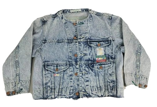 Blue Jean Denim Jacket Distressed 