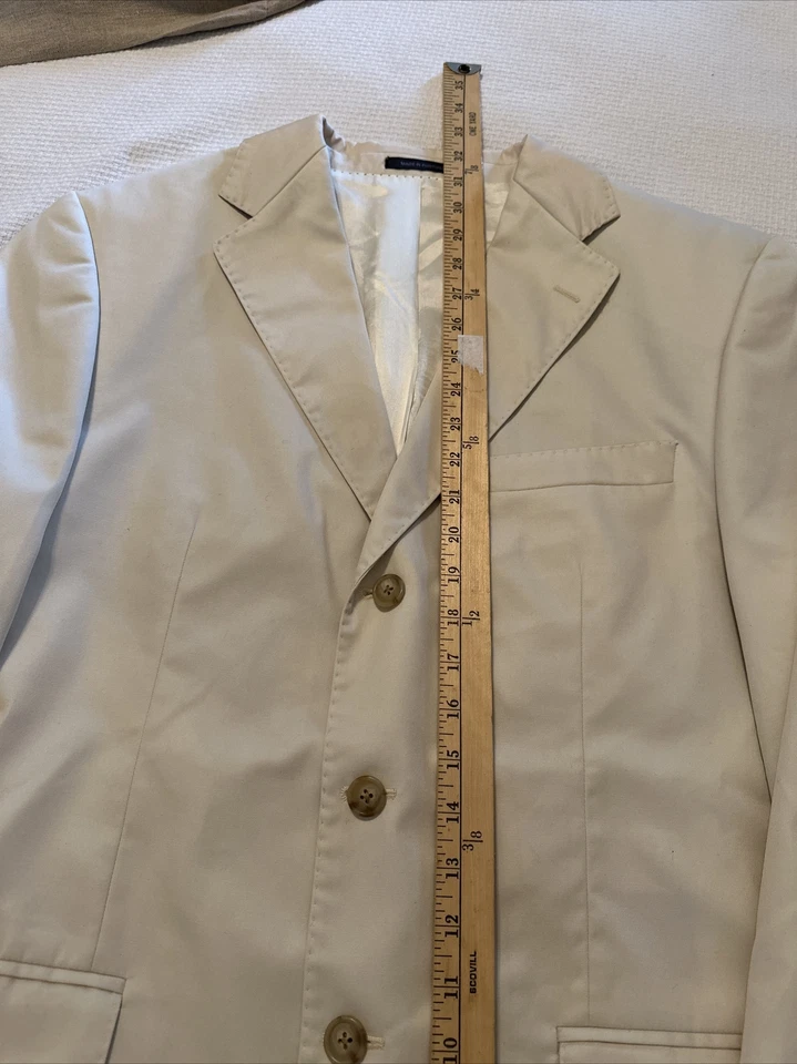 Abrigo Deportivo Alexander Julian Moderno Marfil América Can De Colección Hecho en Portugal Talla 42R Foto 4 de 4