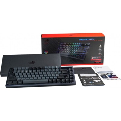 ASUS ROG Azoth - Wireless Gaming Tastatur - ergonomisch - USB -Bluetooth-schwarz