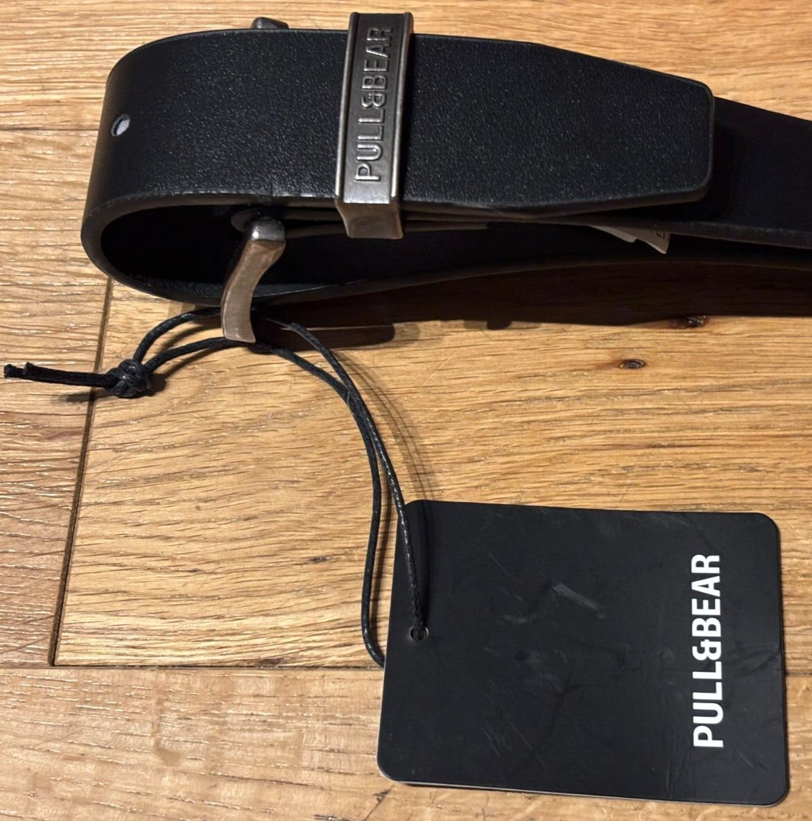 Pull&Bear Faux Leather Belt Mens Pull & Bear Buckle 34 Uk Euro 85 BNWT Black
