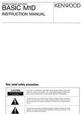 Manuale Di Istruzioni Per Kenwood Basic M1 D