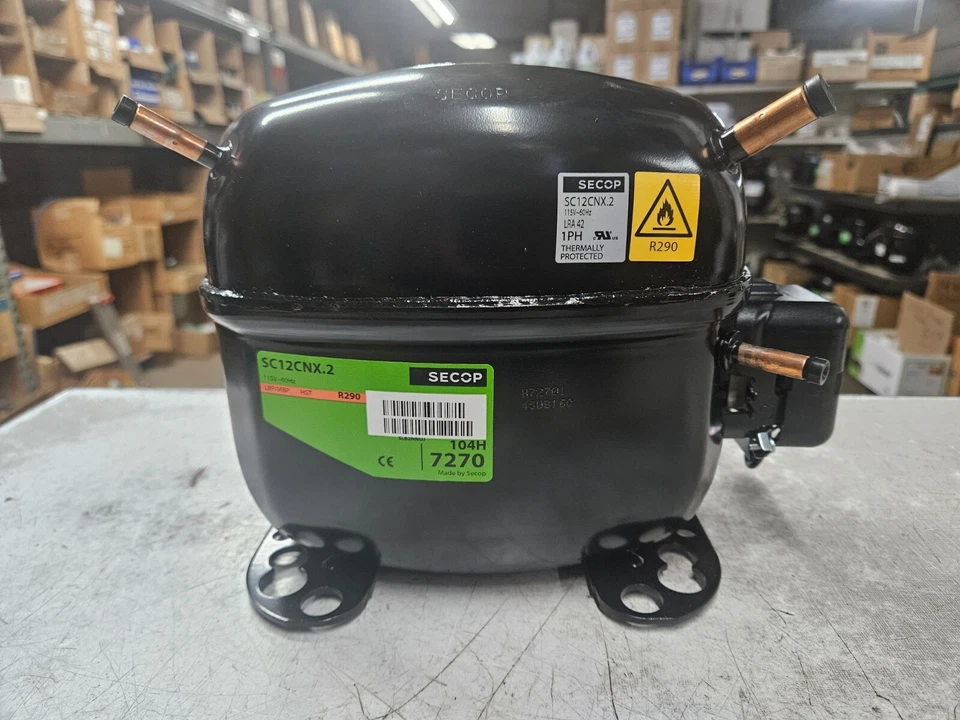 SECOP SC12CNX.2 115V 1PH 60HZ R-290A LBP/MBP REFRIGERATION COMPRESSOR