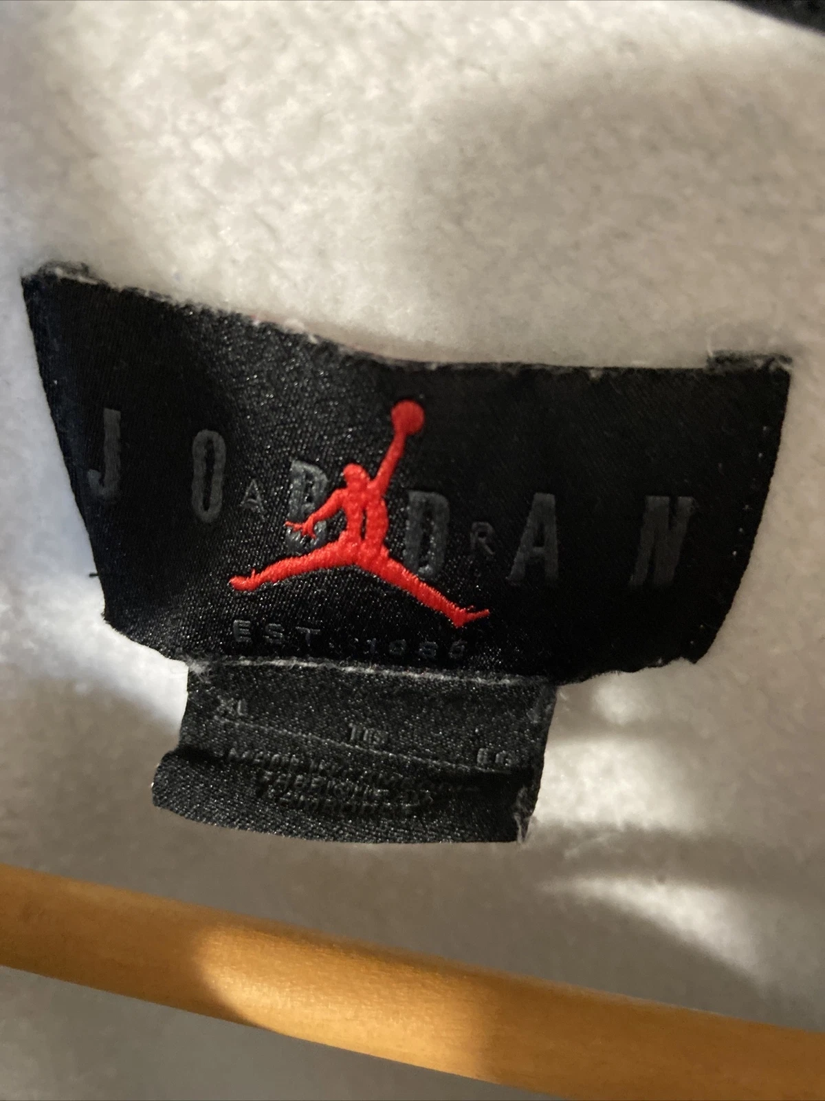 OFF WHITE Felpa con cappuccio Air Jordan Flight Club Jumpman Off White in pile oversize XL