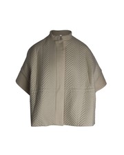 Gucci Chevron-quilted Crop-sleeve Jacket In Cream Wool Intm